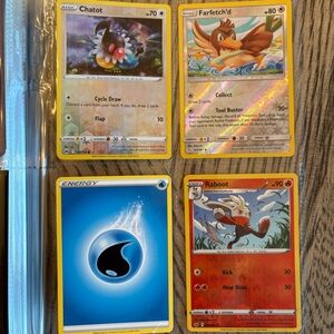 Pokemon Trading Cards - Yellow, Blue, Red